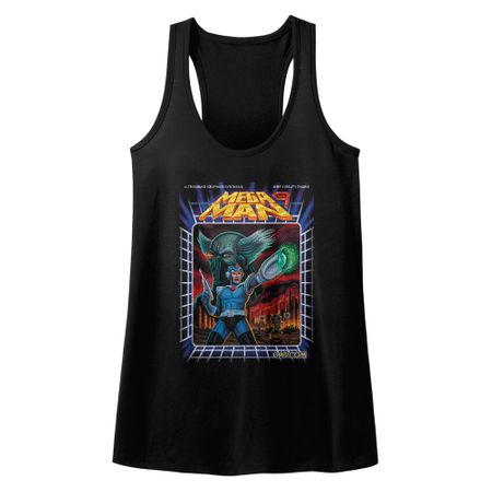 Mega Man Juniors Tank Top Megawoah 9 Black Racerback