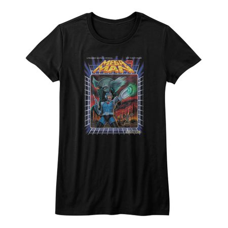 Mega Man Shirt Juniors Megawoah 9 Black T-Shirt
