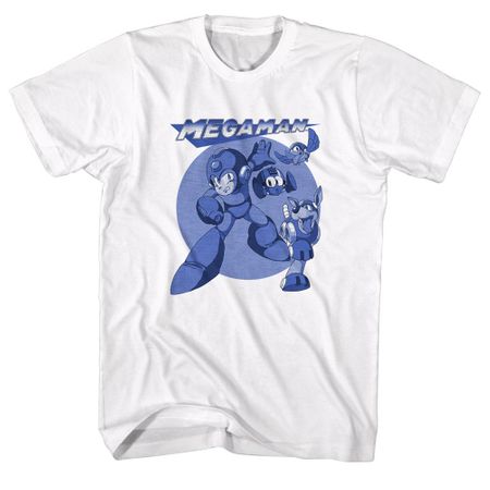 Mega Man Shirt Megablues White T-Shirt