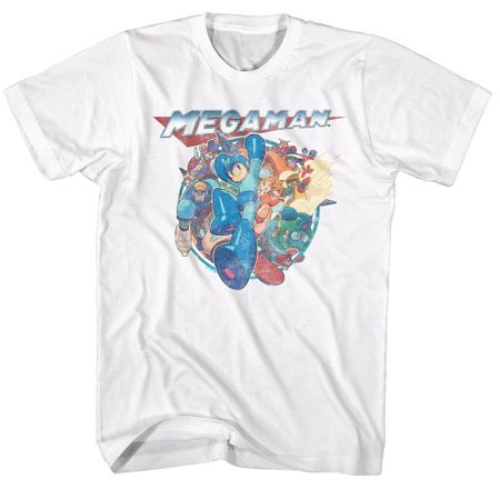 Mega Man Shirt Megafriends White T-Shirt
