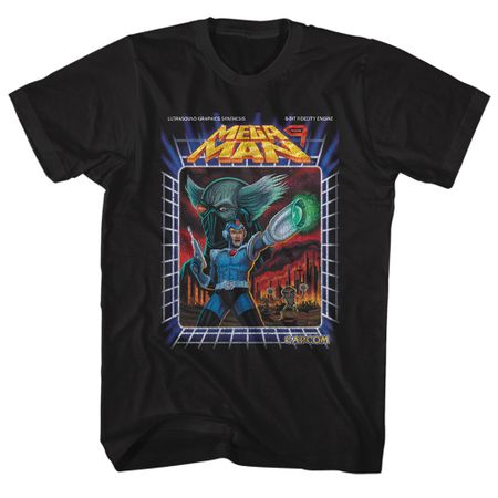 Mega Man Shirt Megawoah Black T-Shirt