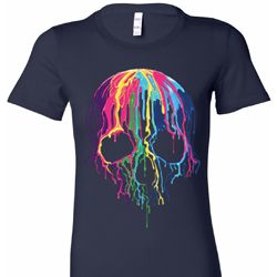 Melting Skulls Ladies Halloween Shirts