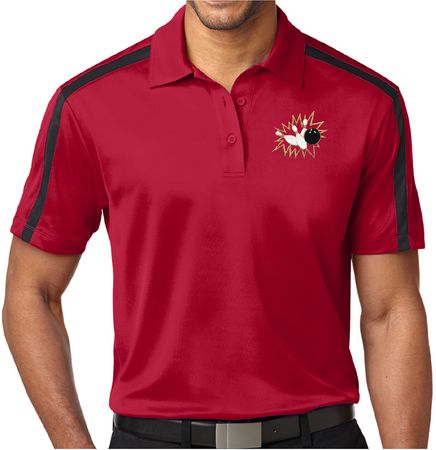 Men's "Bowling Pins Crashing" Premium Polo Shirt