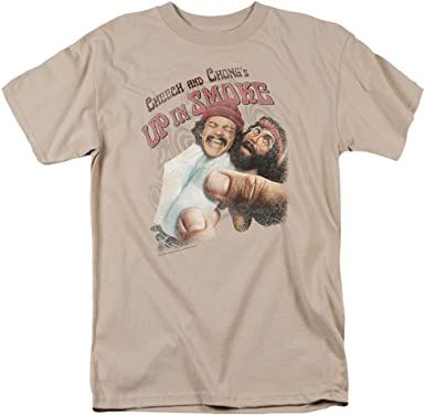 Clearance - Men's Cheech and Chong UP IN SMOKE T-shirt - Sand