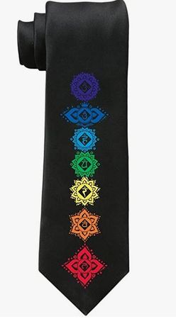 Mens 7 Chakras Polyester Necktie - Clearance