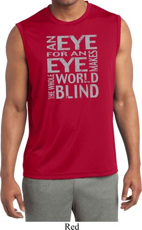 Mens An Eye for an Eye Dry Wicking Sleeveless Shirt
