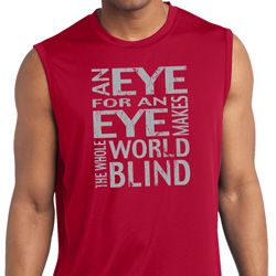 Mens An Eye for an Eye Dry Wicking Sleeveless Shirt