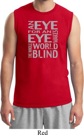 Mens An Eye for an Eye Muscle Shirt