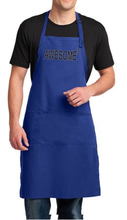 Mens Apron Awesome Cubed Full Length Apron with Pockets