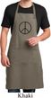 Mens Apron Basic Peace Black Full Length Apron with Pockets