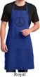 Mens Apron Basic Peace Black Full Length Apron with Pockets