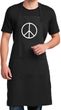 Mens Apron Basic Peace White Full Length Apron with Pockets