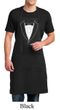 Mens Apron Basic White Tuxedo Full Length Apron with Pockets