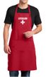 Mens Apron Distressed Lifeguard Full Length Apron with Pockets