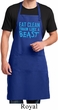 Mens Apron Eat Clean Train Like a Beast Full Length Apron with Pockets