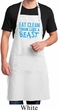 Mens Apron Eat Clean Train Like a Beast Full Length Apron with Pockets