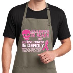 Mens Apron Halloween Scary Full Length Apron with Pockets