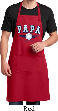 Mens Apron Papa Full Length Apron with Pockets