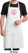 Mens Apron Pink Peace Full Length Apron with Pockets
