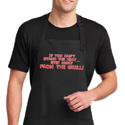 Mens Apron Stand the Heat Full Length Apron with Pockets