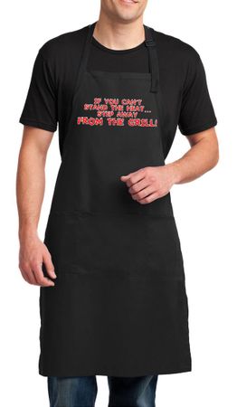 Mens Apron Stand the Heat Full Length Apron with Pockets