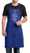 Mens Apron White Keep Calm Grill On Full Length Apron with Pockets