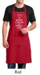 Mens Apron White Keep Calm Grill On Full Length Apron with Pockets