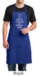 Mens Apron White Keep Calm Grill On Full Length Apron with Pockets
