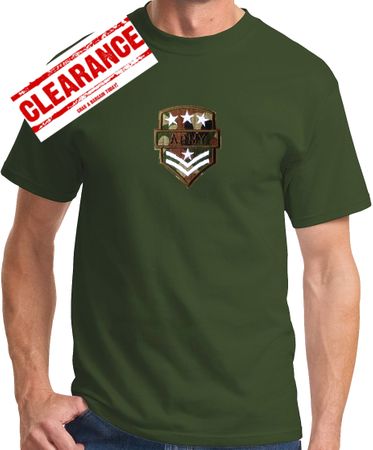 Mens "Army Patch" T-shirt - Olive Green