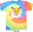Mens Bald Eagle Shirt Big Bald Eagle Face Eternity Tie Dye T-shirt