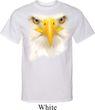 Mens Bald Eagle Shirt Big Bald Eagle Face Tall Tee T-Shirt