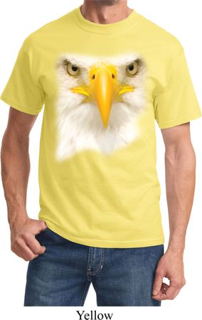 Mens Bald Eagle Shirt Big Bald Eagle Face Tee T-Shirt