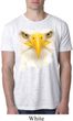Mens Bald Eagle Shirt Big Bald Eagle Face White Burnout T-Shirt