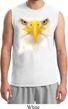 Mens Bald Eagle Shirt Big Bald Eagle Face White Muscle Tee T-Shirt