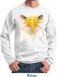 Mens Bald Eagle Sweatshirt Big Bald Eagle Face Sweat Shirt