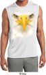 Mens Big Bald Eagle Face Sleeveless Moisture Wicking Tee T-Shirt