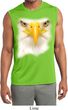Mens Big Bald Eagle Face Sleeveless Moisture Wicking Tee T-Shirt