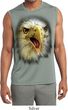 Mens Big Eagle Face Sleeveless Moisture Wicking Tee T-Shirt