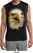 Mens Big Eagle Face Sleeveless Moisture Wicking Tee T-Shirt