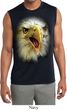 Mens Big Eagle Face Sleeveless Moisture Wicking Tee T-Shirt