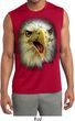 Mens Big Eagle Face Sleeveless Moisture Wicking Tee T-Shirt