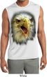 Mens Big Eagle Face Sleeveless Moisture Wicking Tee T-Shirt