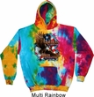 Mens Biker Hoodie American By Birth Tie Dye Hoody