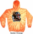 Mens Biker Hoodie American By Birth Tie Dye Hoody