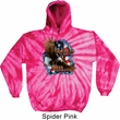 Mens Biker Hoodie American By Birth Tie Dye Hoody