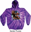 Mens Biker Hoodie American By Birth Tie Dye Hoody