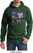 Mens Biker Hoodie American Pride Motorcycle Hoody