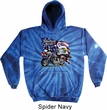 Mens Biker Hoodie American Pride Motorcycle Tie Dye Hoody