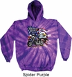 Mens Biker Hoodie American Pride Motorcycle Tie Dye Hoody