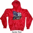 Mens Biker Hoodie American Pride Motorcycle Tie Dye Hoody